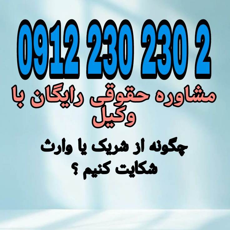 شکایت از شریک یا وارث زمانی انجام می‌شود که او بدون رضایت یا برخلاف قانون، در اموال مشترک تصرف یا خیانت در امانت کرده باشد.جهت رزرو وقت مشاوره با شماره 09122302302 تماس حاصل فرمائید.